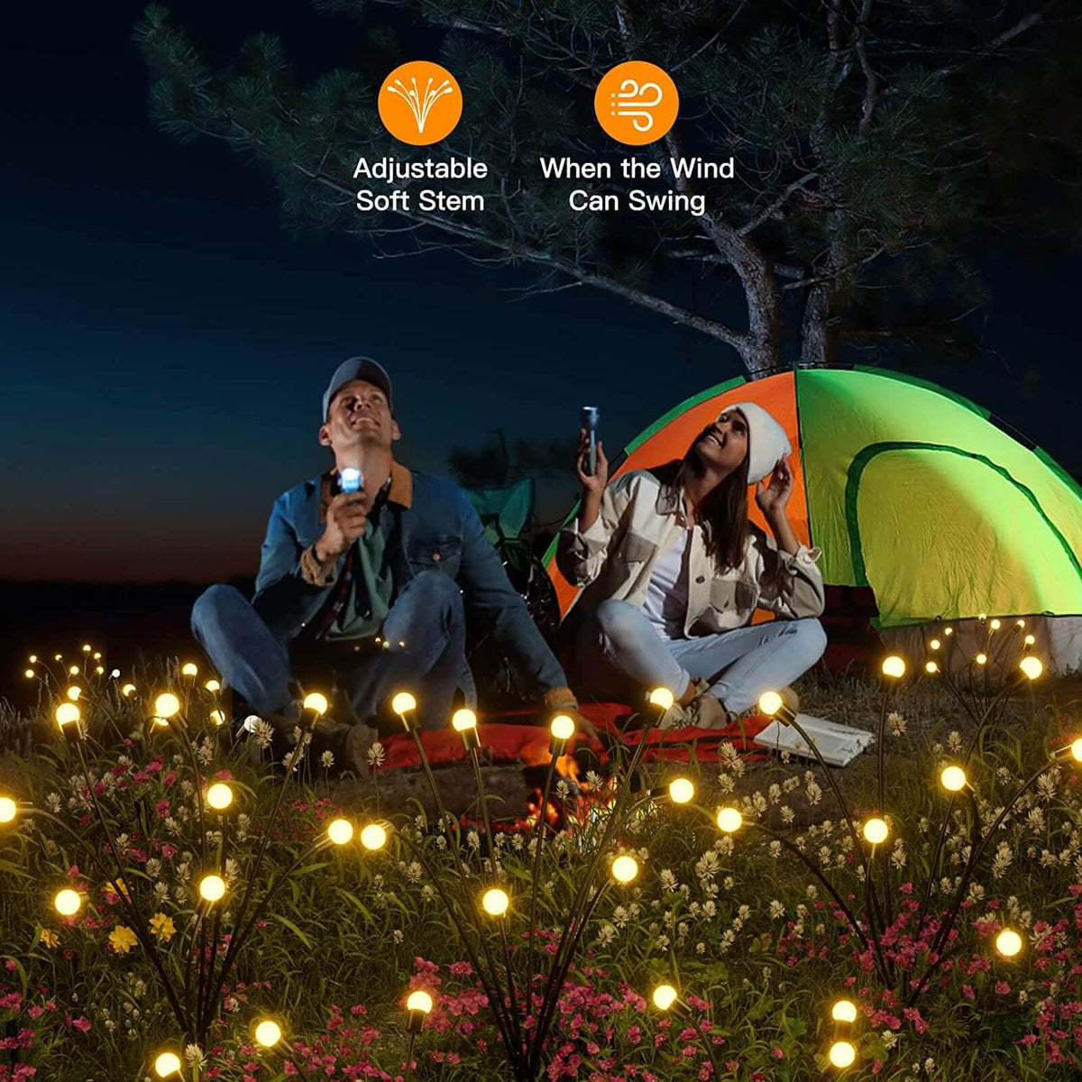 Solar Tuinprikker met LED-verlichting voor Paden en Borders Moderne Buitenlamp Wit Automatisch Zonnepaneel | Sulvida