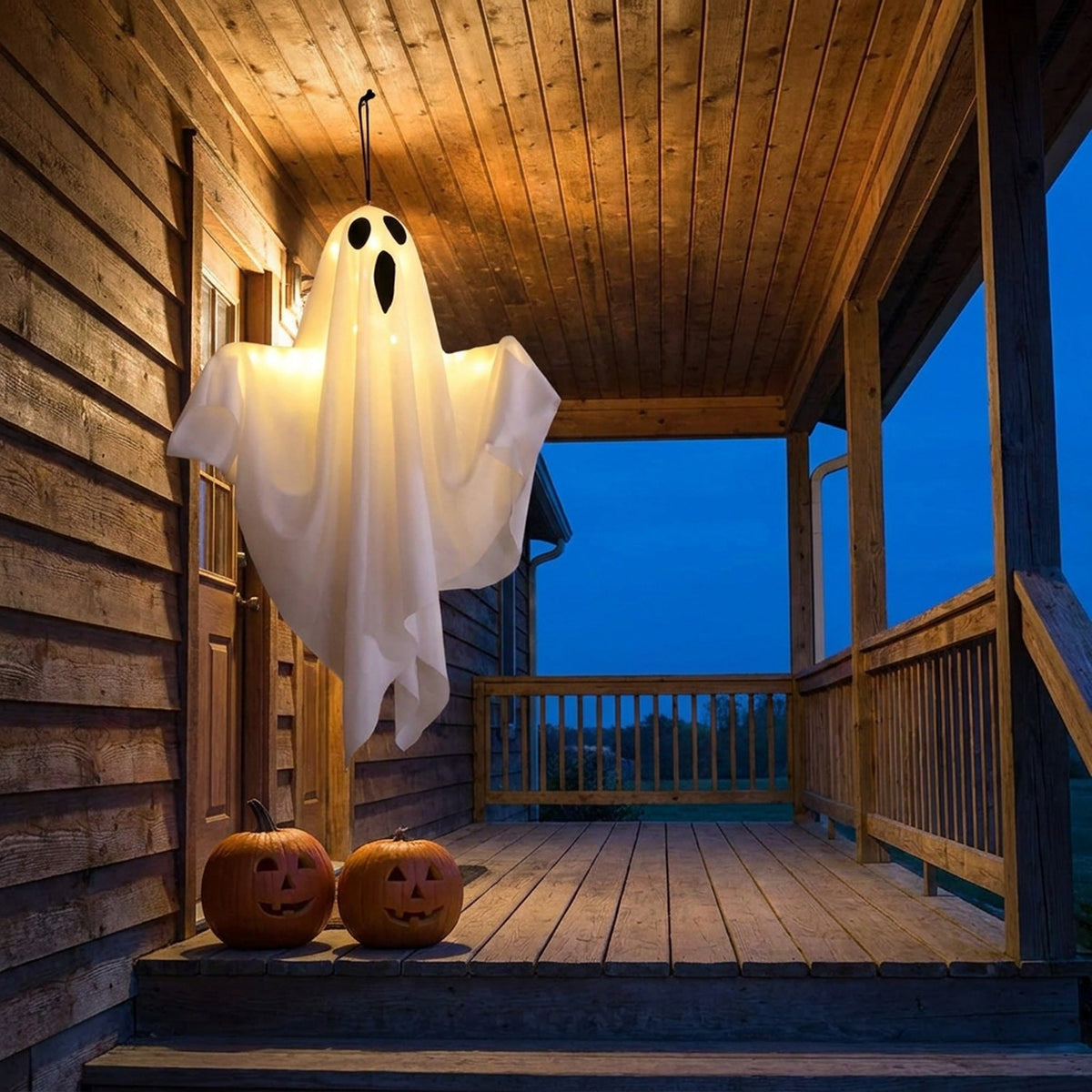 Zwevend Spookfiguur met LED Verlichting Binnen Decoratie Halloween Sfeerverlichting Ophangbaar Griezelig | Sulvida