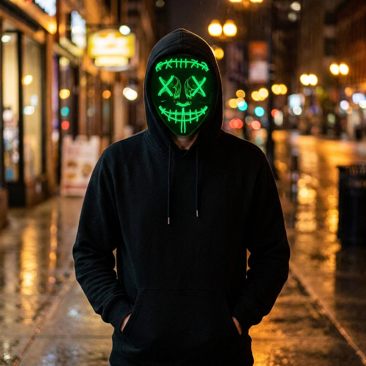 Oplichtend Masker voor Feest Halloween Cosplay Festival Volwassenen met LED Verlichting en Kleureffect | Sulvida