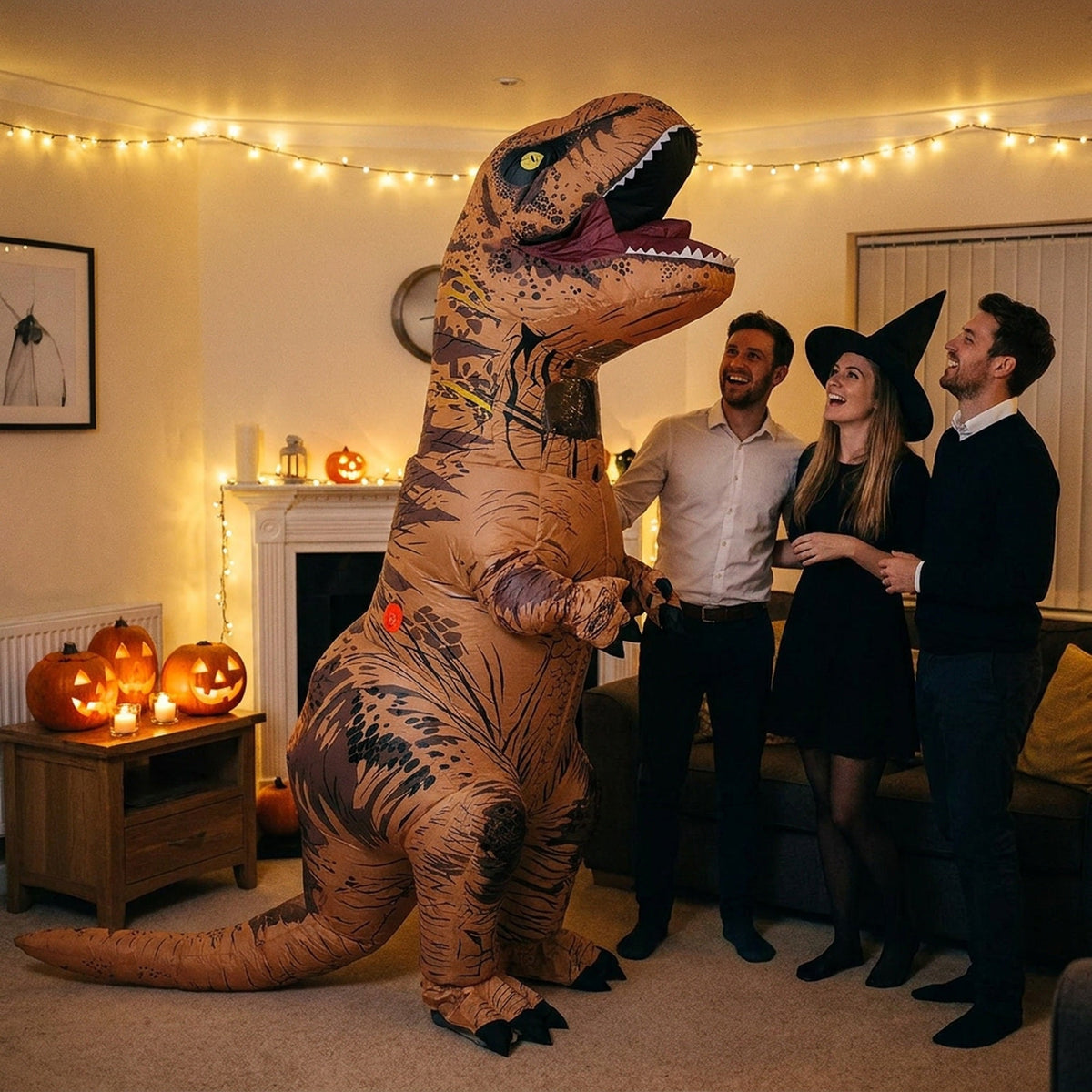 Opblaasbaar Dinosauruskostuum Volwassenen T-Rex Pak Feestkleding Carnaval Themafeest Fun Kostuum Party Outfit | Sulvida
