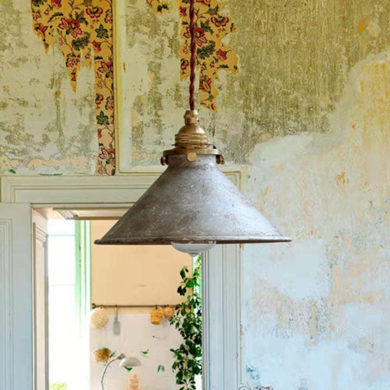Retro Metalen Hanglamp Conusvorm Keuken Balkon Eetkamer Woonkamer Vintage Industrieel Sfeerlicht Design | Sulvida
