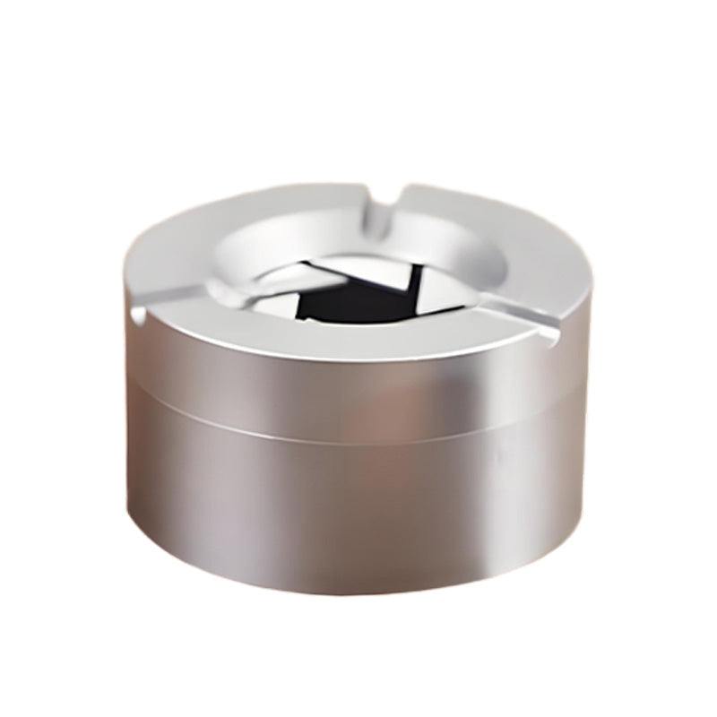 Cendrier en acier inoxydable avec couvercle rotatif à 360°, sans odeur, à poser sur une table, pour voiture, maison, bureau, terrasse, intérieur et extérieur | Sulvida
