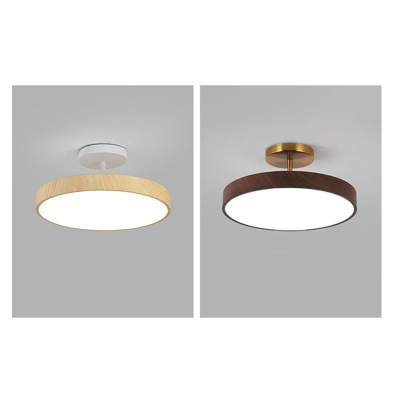 Plafondlamp Rond Houtlook LED Natuurlijke Warmte Moderne Minimalistische Sfeerverlichting voor Woonkamer | Sulvida