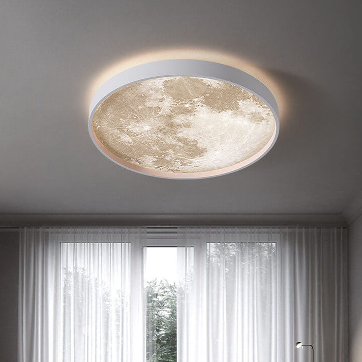 Ronde plafondlamp met LED ijzer acryl dimbaar zwart wit voor woonkamer slaapkamer moderne interieurverlichting | Sulvida