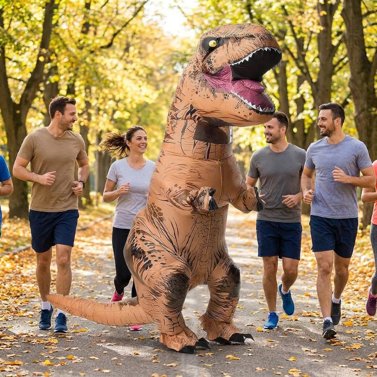 Opblaasbaar Dinosauruskostuum Volwassenen T-Rex Pak Feestkleding Carnaval Themafeest Fun Kostuum Party Outfit | Sulvida