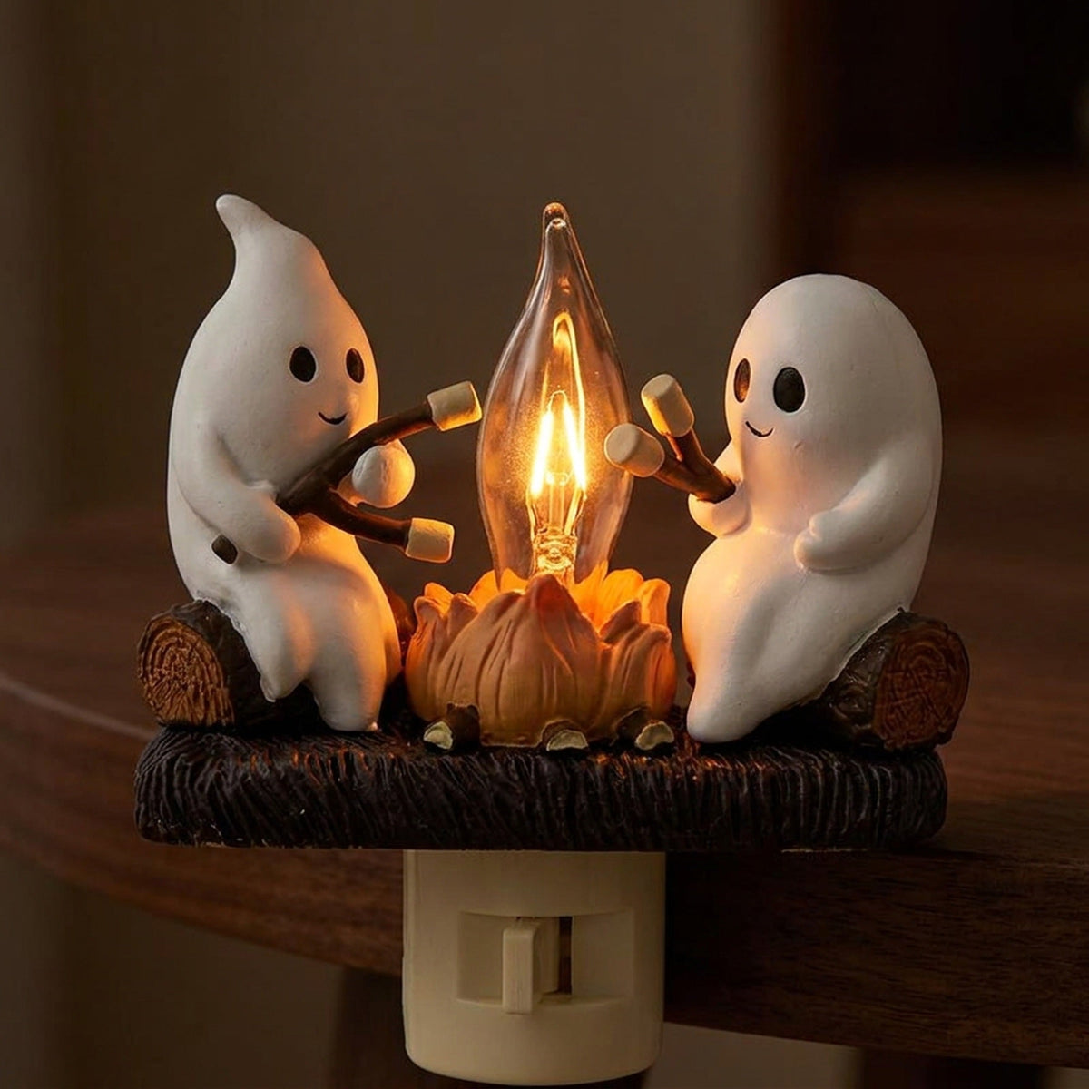 Spook Kampvuur Nachtlampje met Flikkerende Vlam - 120V Wandcontact Decoratieverlichting voor Gang Slaapkamer | Sulvida