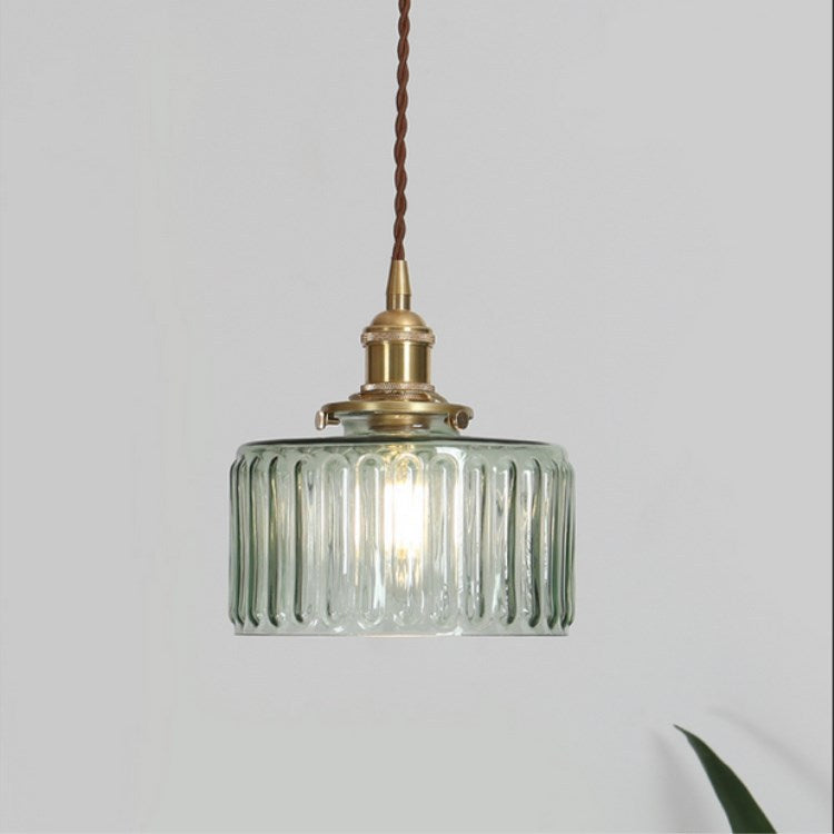 Glazen hanglamp met messing en glas rond design eenlichtpunt woonkamer eetkamer sfeervol tijdloos interieur | Sulvida