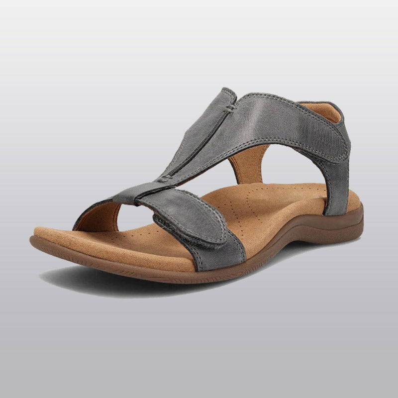 Orthopedische T-band sandalen met voetboogondersteuning verstelbare klittenband comfort zomerschoenen dames | Sulvida