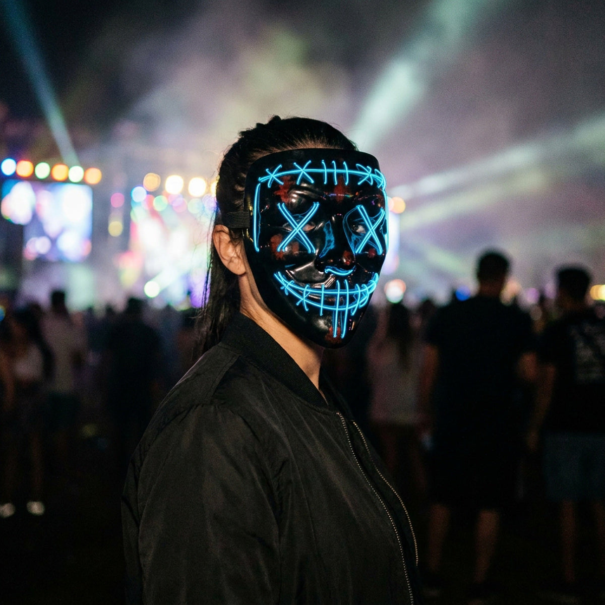 Oplichtend Masker voor Feest Halloween Cosplay Festival Volwassenen met LED Verlichting en Kleureffect | Sulvida