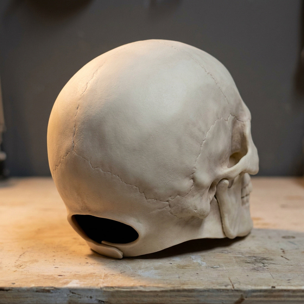 Schedel masker met beweegbare kaak volwassenen verkleedmasker Halloween horror hoofdbedekking themafeest | Sulvida