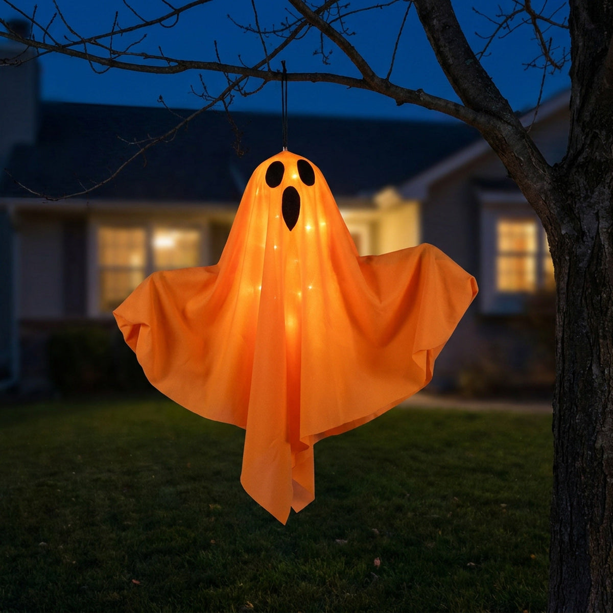 Zwevend Spookfiguur met LED Verlichting Binnen Decoratie Halloween Sfeerverlichting Ophangbaar Griezelig | Sulvida