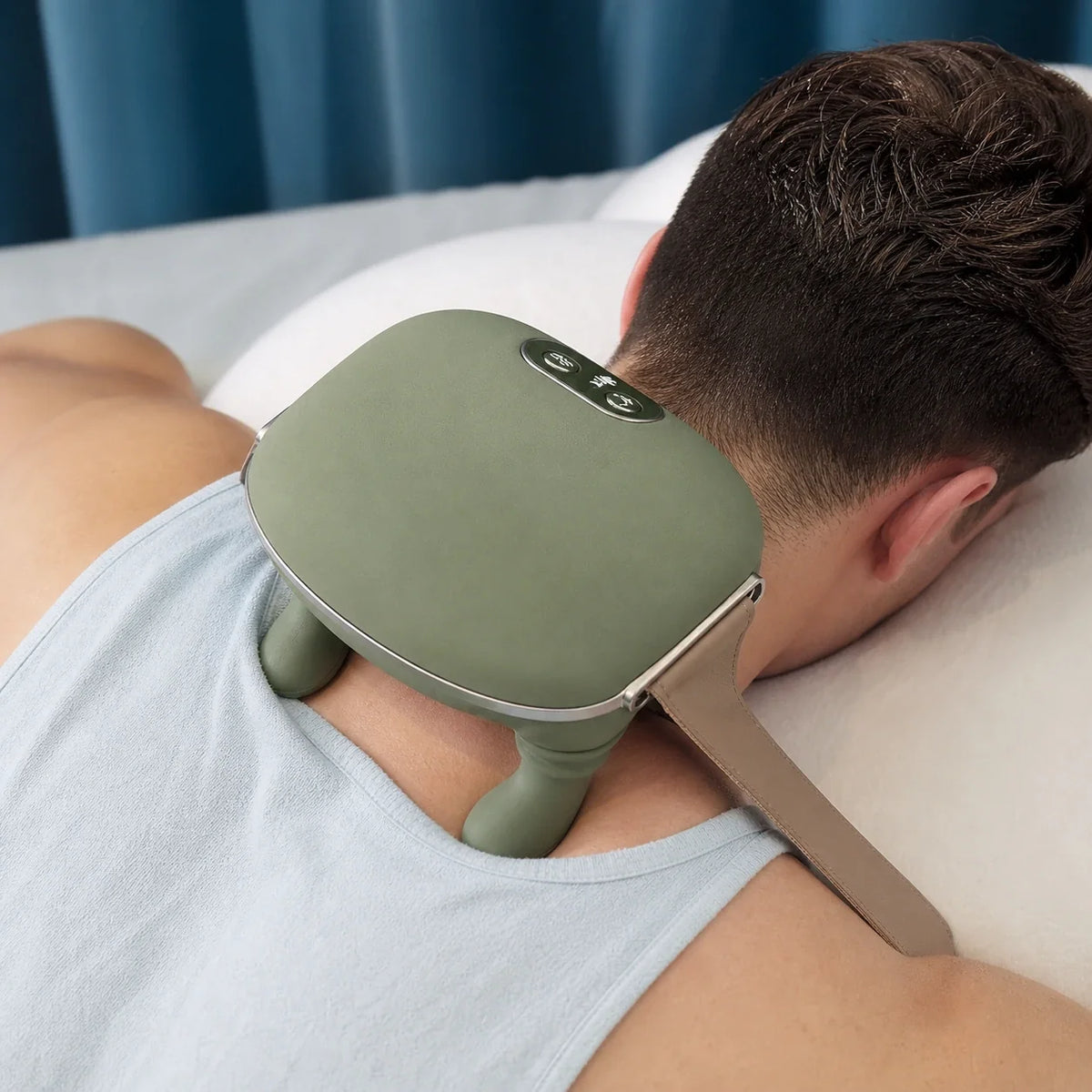 Verwarmde Nek- en Schoudermassager Elektrisch Knedend met Warmtefunctie Draagbaar Handsfree Ontspanning | Sulvida