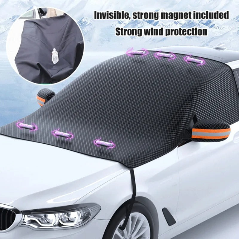 Magnetische Winterhoes Autoruit 258x114cm Sneeuw IJs Bescherming Voorruit Universeel Alle Seizoenen Auto | Sulvida