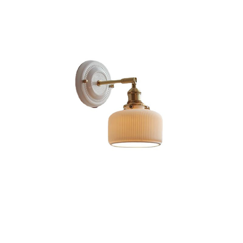 Wandlamp Keramiek met Messing Vintage Rond Armatuur Exclusief Lamp Woonkamer Gang Slaapkamer Chique Stijl | Sulvida