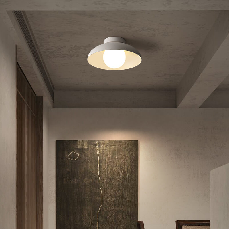 Glazen plafondlamp ijzer glas 30 cm semi-flush industrieel modern interieur wandverlichting woonkamer slaapkamer | Sulvida