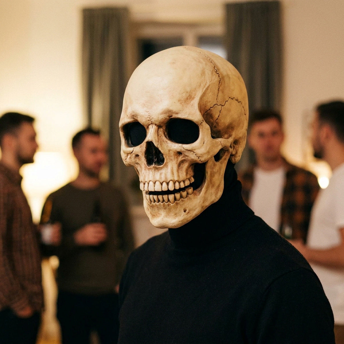Bewegende Kaak Schedel Masker Volhoofd Latex Halloween Verkleedmasker Anatomisch Realistisch Horror Feest | Sulvida