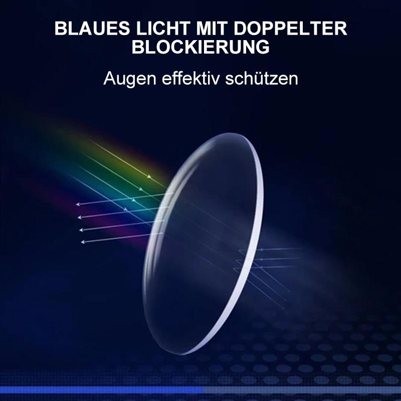 Inklapbare Leesbril met Blauwe Lichtfilter Ronde Titanium Montuur Ultralicht Opvouwbaar Presbyopie Bril Leesglas met Etui Plano tot +4.0 | Sulvida