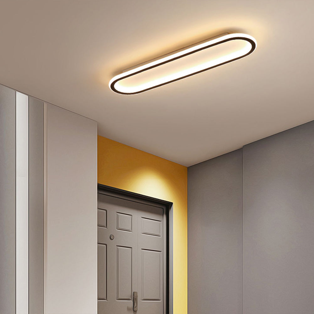 Rechthoekige LED Plafondlamp Inbouw Metaal Acryl Zwart Goud Roségoud Modern Design Woonkamer Slaapkamer | Sulvida