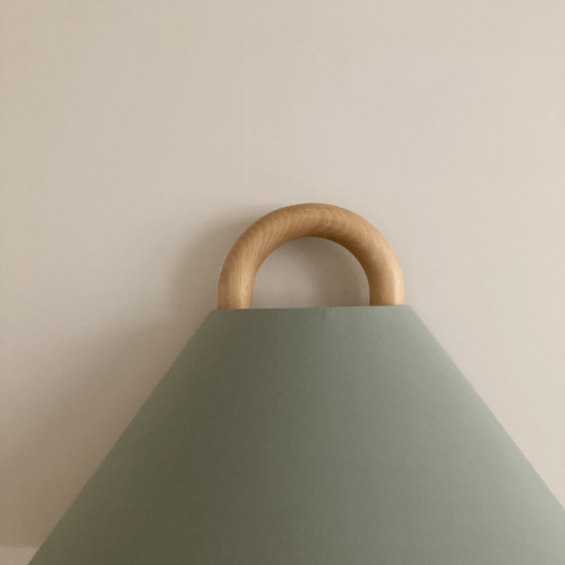 Wandlamp Massief Hout Halfronde Stoffen Kap Woonkamer Slaapkamer Sfeerverlichting Modern Design Warm Licht | Sulvida