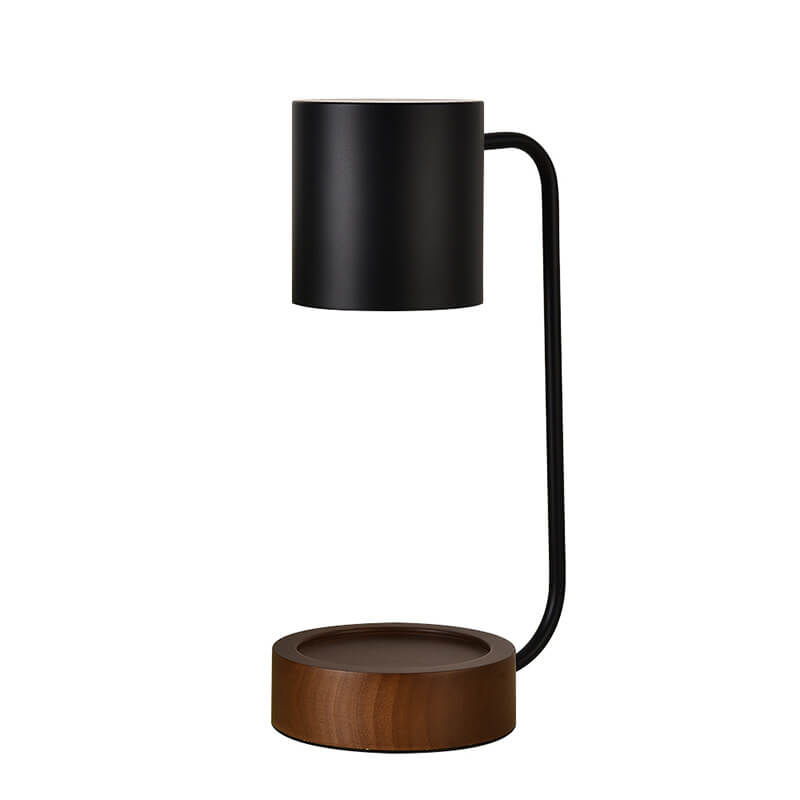 Houten tafellamp met dimfunctie en tijdklok voor slaapkamer woonkamer nachtkastje wandlamp modern design 33 cm | Sulvida