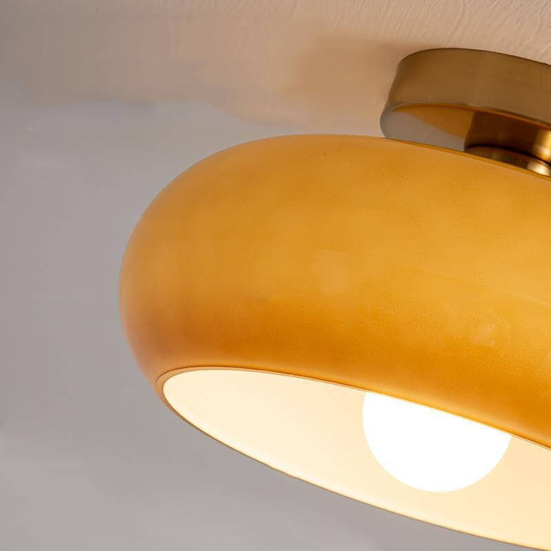 Glazen Hanglamp Bol Ø27cm Messing Pendant Light Eetkamer Woonkamer Hal Retro Ronde Plafondverlichting | Sulvida