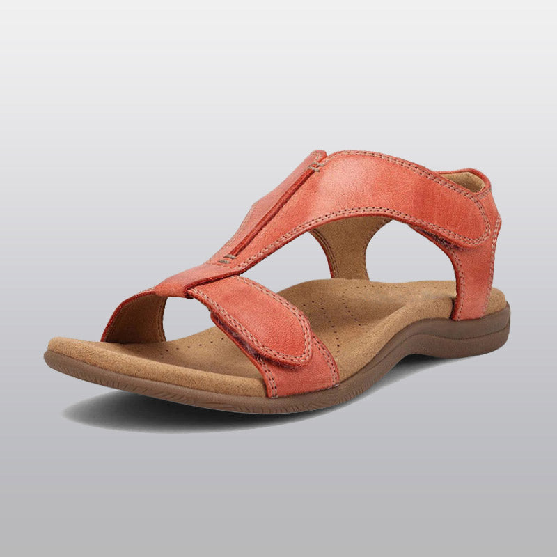 Orthopedische T-band sandalen met voetboogondersteuning verstelbare klittenband comfort zomerschoenen dames | Sulvida