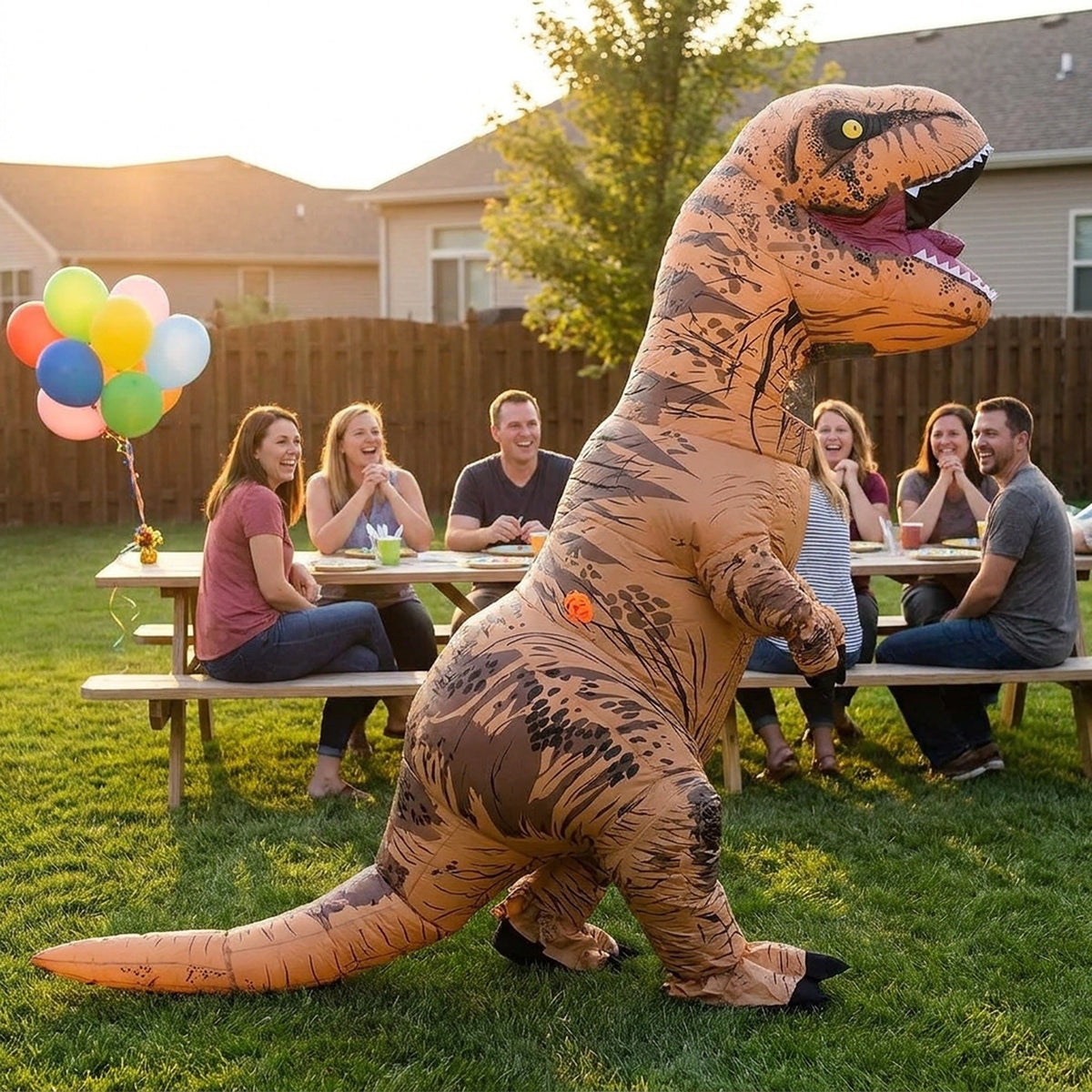 Opblaasbaar Dinosauruskostuum Volwassenen T-Rex Pak Feestkleding Carnaval Themafeest Fun Kostuum Party Outfit | Sulvida