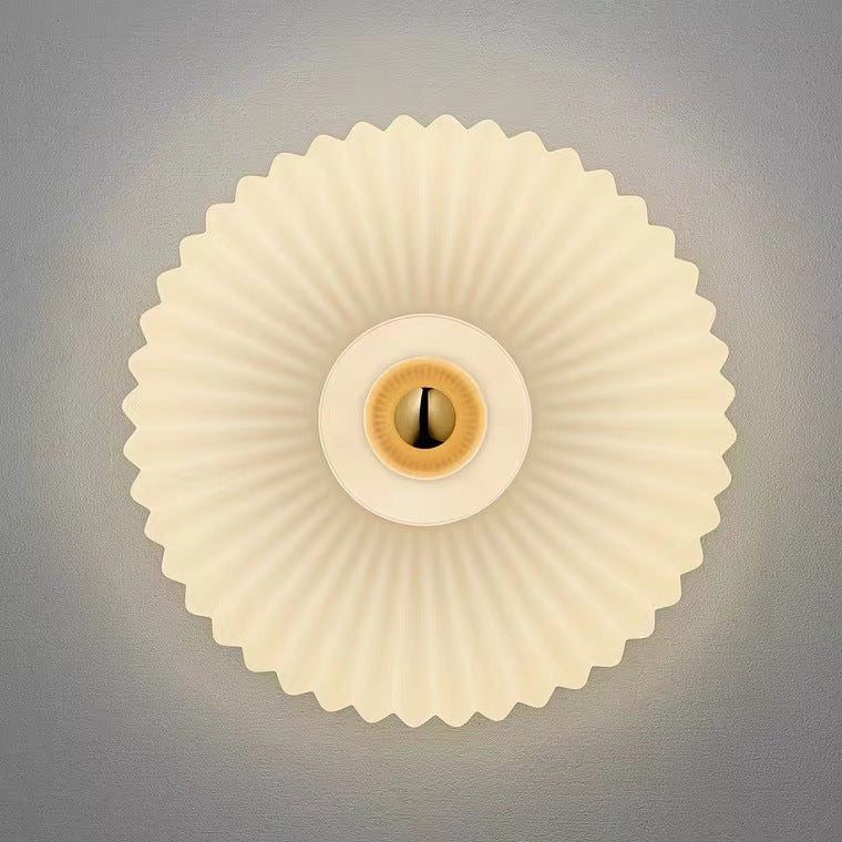 Glazen wandlamp met gestreept glas 24 cm ijzeren behuizing voor woonkamer slaapkamer hal gang Nordic design | Sulvida