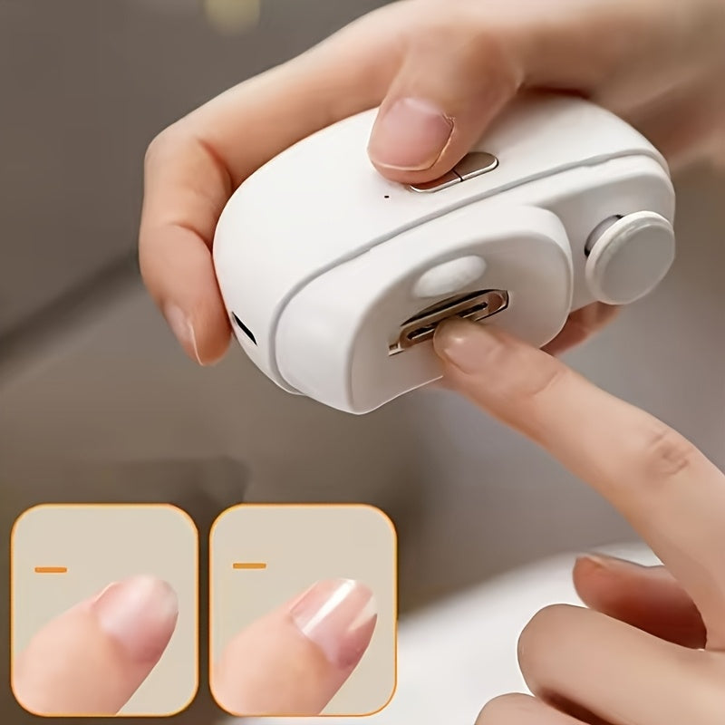 Elektrische Nagelknipper Trimmer Veilig Schijfvorm Slijpen Polijsten Kinderen Volwassenen LED-licht Manicure | Sulvida