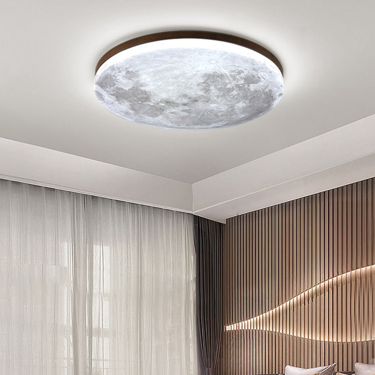 Plafondlamp Rond Hout LED Acryl Lichtbron Woonkamer Slaapkamer Sfeervol Minimalistisch Design Modern Interieur | Sulvida