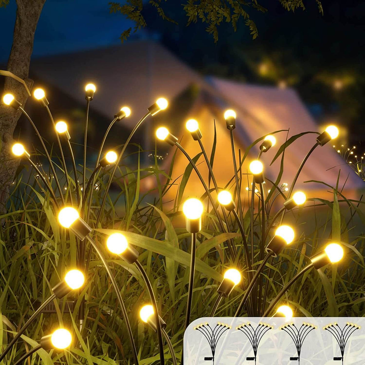 Solar Tuinprikker met LED-verlichting voor Paden en Borders Moderne Buitenlamp Wit Automatisch Zonnepaneel | Sulvida