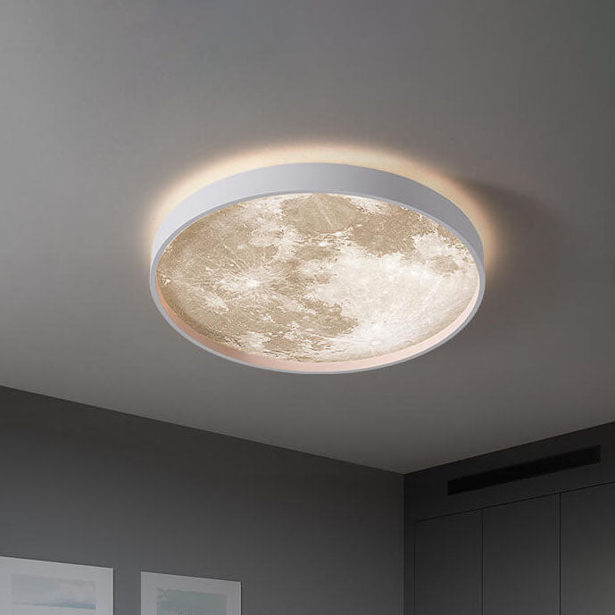 Ronde plafondlamp met LED ijzer acryl dimbaar zwart wit voor woonkamer slaapkamer moderne interieurverlichting | Sulvida