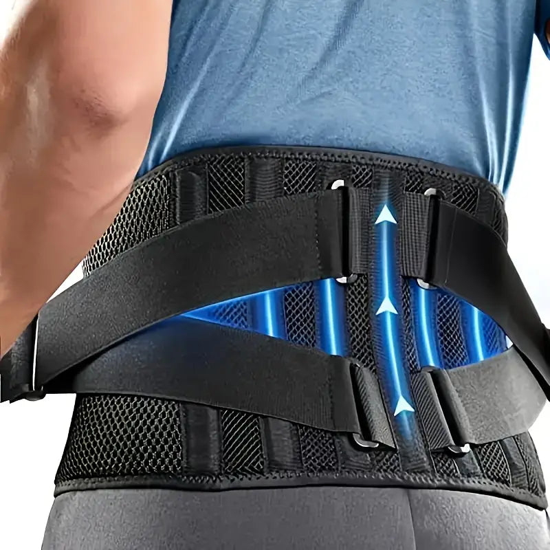 Lumbale Rugbrace met Aluminium Ondersteuning Ademend Gaas Verstelbare Bandage voor Wervelkolom en Rugpijn | Sulvida