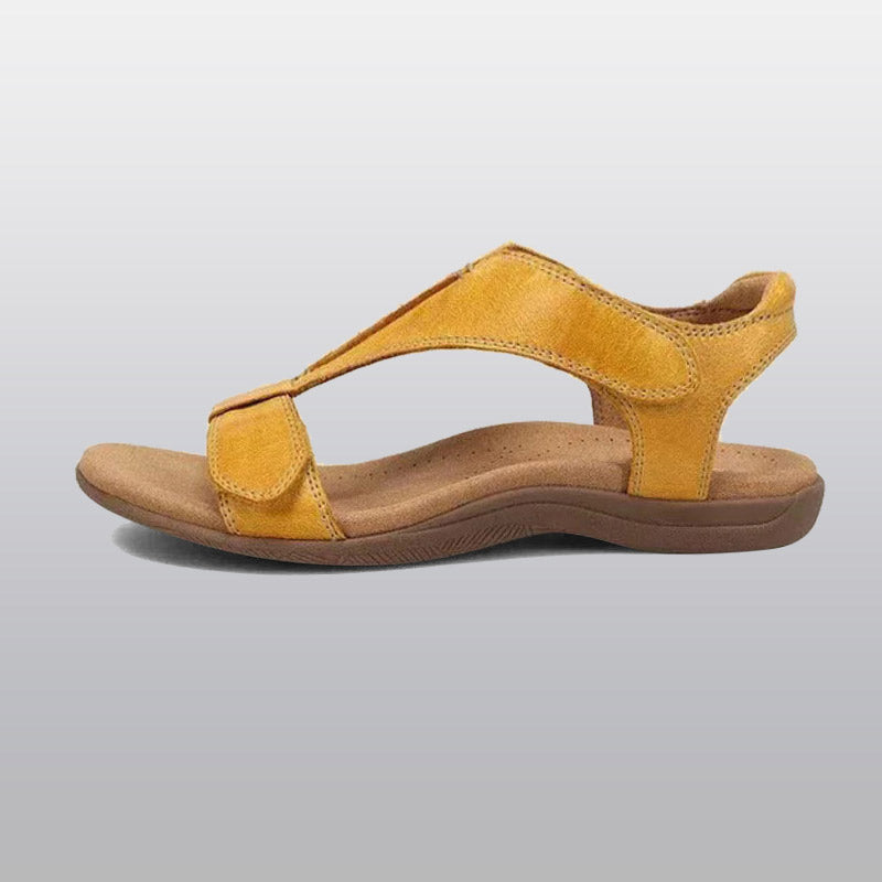 Orthopedische T-band sandalen met voetboogondersteuning verstelbare klittenband comfort zomerschoenen dames | Sulvida