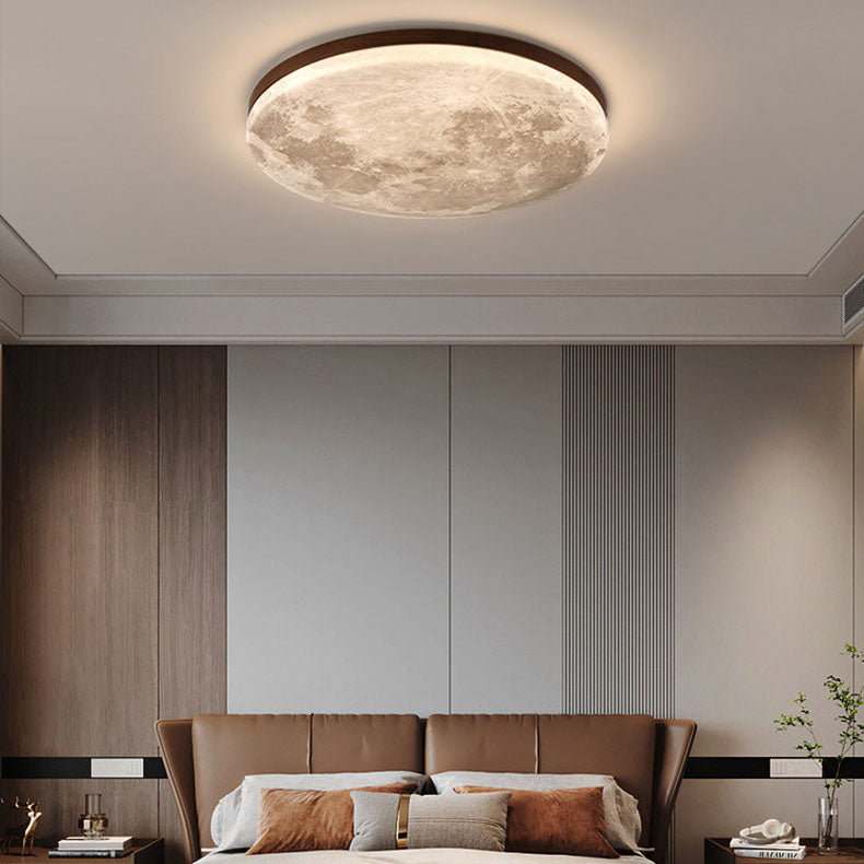 Plafondlamp Rond Hout LED Acryl Lichtbron Woonkamer Slaapkamer Sfeervol Minimalistisch Design Modern Interieur | Sulvida