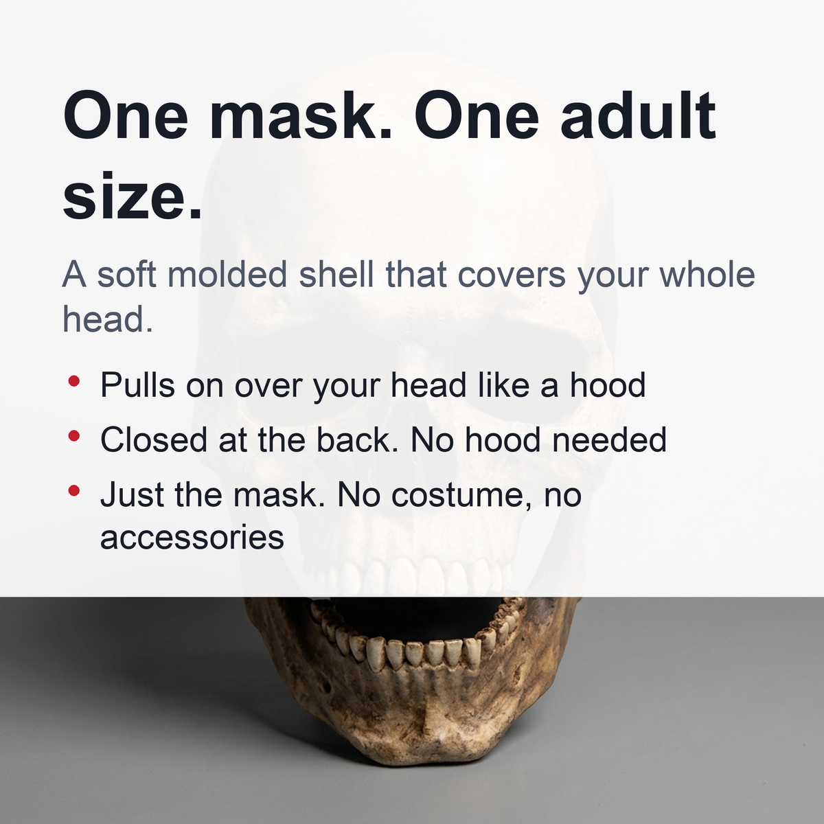 Schedel masker met beweegbare kaak volwassenen verkleedmasker Halloween horror hoofdbedekking themafeest | Sulvida
