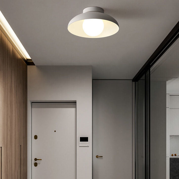Glazen plafondlamp ijzer glas 30 cm semi-flush industrieel modern interieur wandverlichting woonkamer slaapkamer | Sulvida
