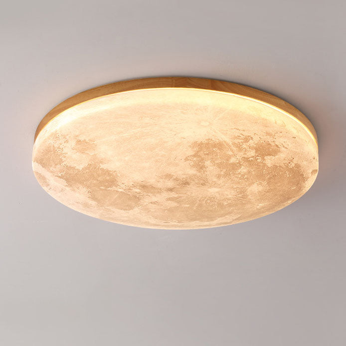 Plafondlamp Rond Hout LED Acryl Lichtbron Woonkamer Slaapkamer Sfeervol Minimalistisch Design Modern Interieur | Sulvida