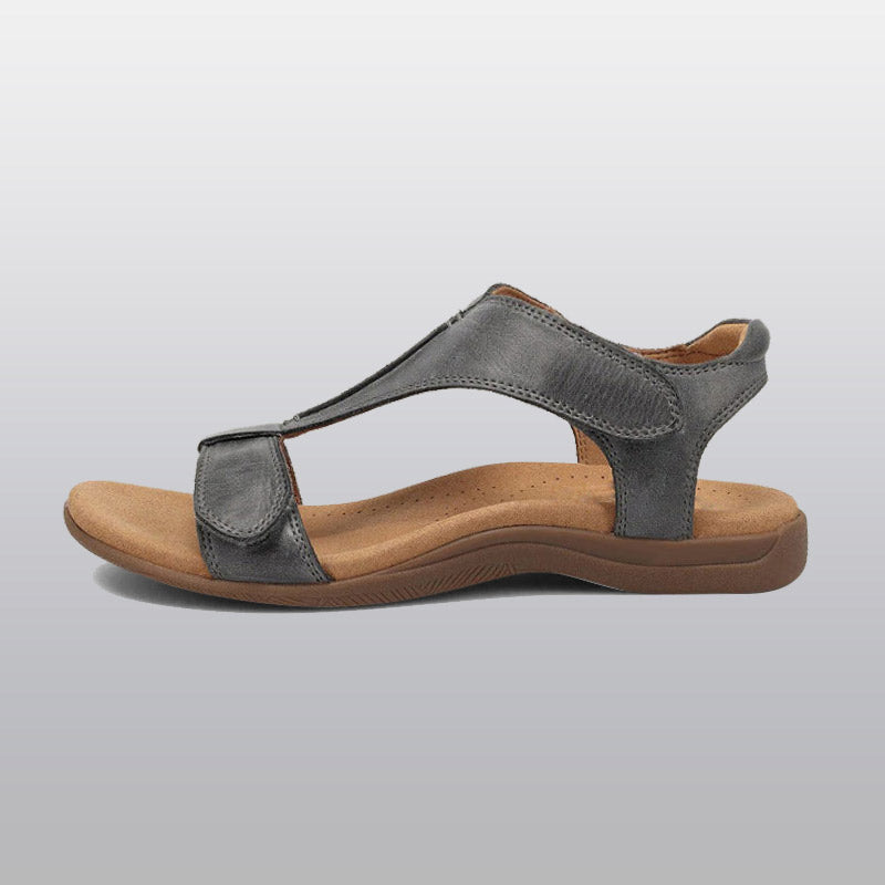 Orthopedische T-band sandalen met voetboogondersteuning verstelbare klittenband comfort zomerschoenen dames | Sulvida
