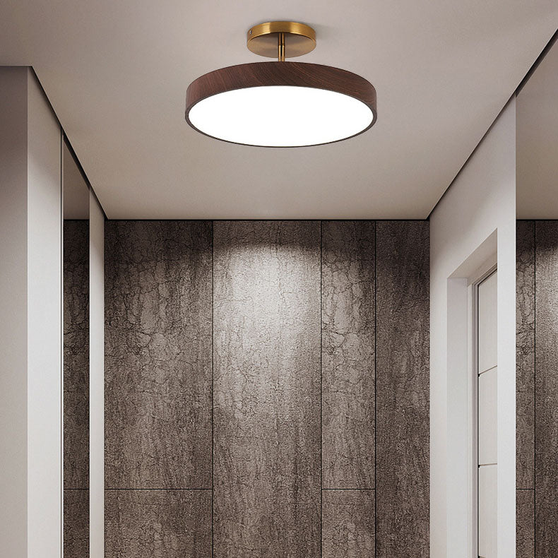 Plafondlamp Rond Houtlook LED Natuurlijke Warmte Moderne Minimalistische Sfeerverlichting voor Woonkamer | Sulvida