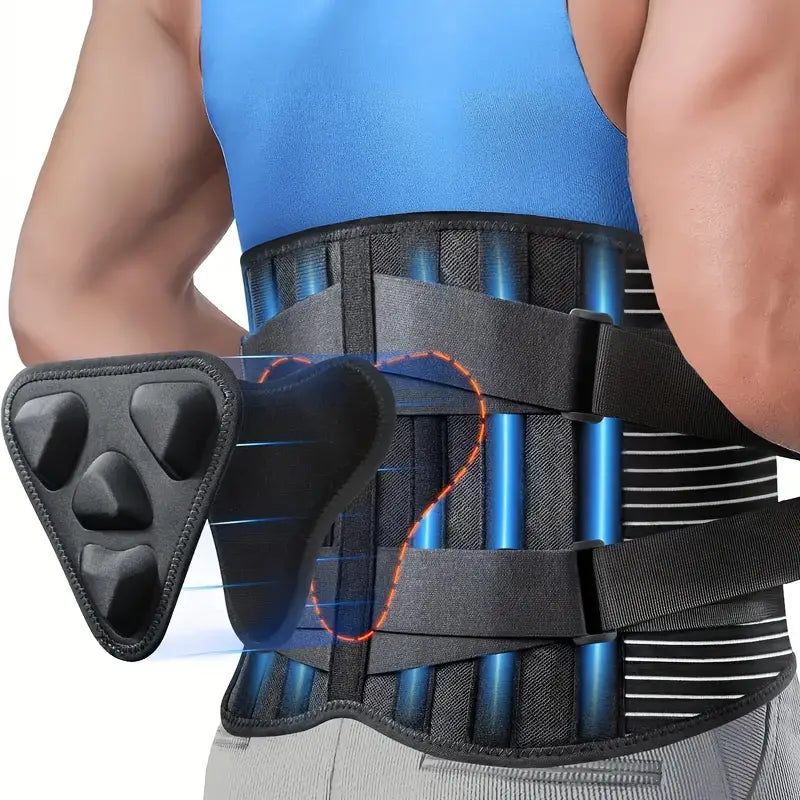 Lumbale Rugbrace met Aluminium Ondersteuning Ademend Gaas Verstelbare Bandage voor Wervelkolom en Rugpijn | Sulvida
