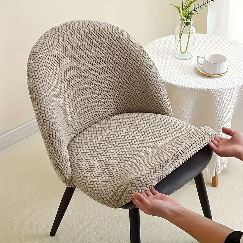 Lot de housses de chaise élastiques extensibles, modernes, unies, pour salle à manger, extensibles et protectrices | Sulvida