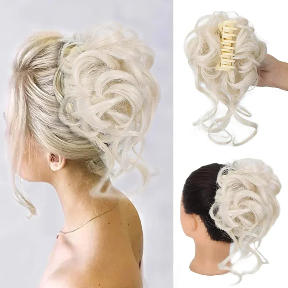 Clip-in Haarknot met Volume en Krullen voor Vol Effect – Instant Haarstuk 18 Kleuren | Sulvida