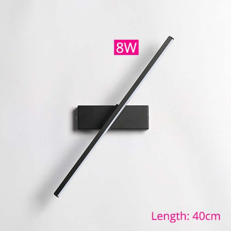 Draaibare LED Wandlamp Zwart Wit 30-50 cm Modern Design Wandverlichting voor Woonkamer Slaapkamer en Gang | Sulvida