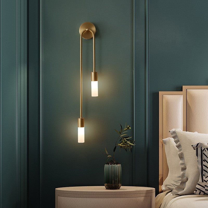 LED Wandlamp Metaal Acryl Goudkleurig Slaapkamer Woonkamer Modern Design Lichtgevend Accent Sfeerverlichting | Sulvida