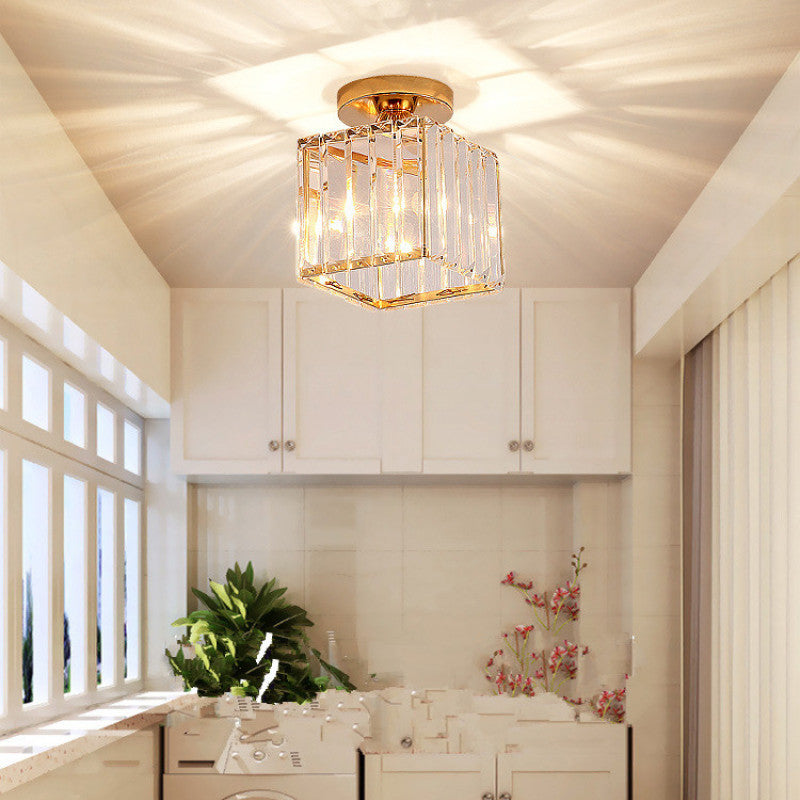 Plafondlamp met Kristal Diffuser LED Dimbaar 3 Lichtstanden Woonkamer Slaapkamer Modern Design Metaal Acryl | Sulvida