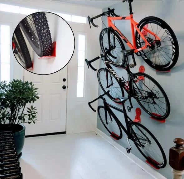 Wandmontage Fietshouder Horizontaal Metaal Ruimtebesparend Ophangsysteem Garage Fietsenrek Muurbevestiging | Sulvida