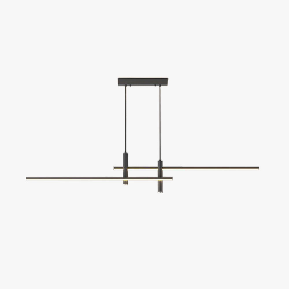 Lineaire Hanglamp Metaal Zwart of Goud Eetkamer Keuken Spotverlichting Modern Design LED Verstelbaar | Sulvida