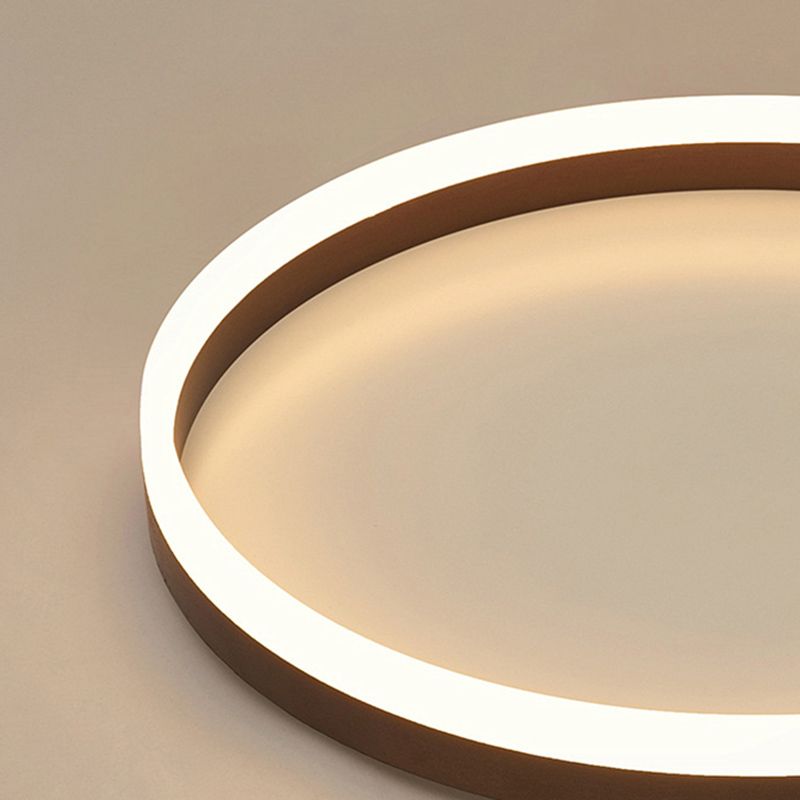 Ronde LED Plafondlamp Zwart Metaal Modern Design Woonkamer Slaapkamer Dimbaar Ring Sfeerlicht Plafondverlichting | Sulvida
