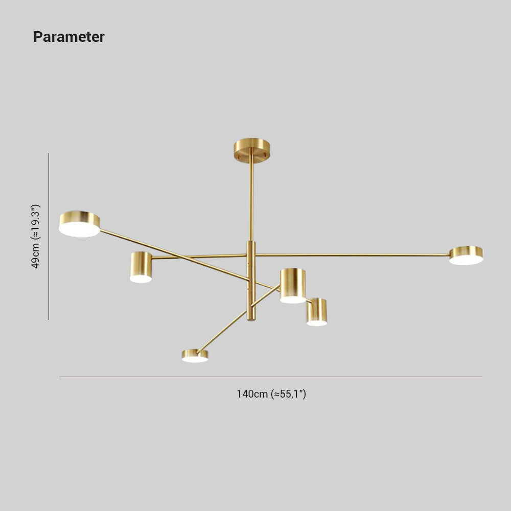 Industriële Hanglamp Metaal Zwart Goud LED Takstructuur Woonkamer Slaapkamer Modern Design Plafondlamp | Sulvida